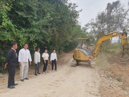ลงพื้นที่ตรวจเยี่ยมโครงการก่อสร้างถนนคอนกรีตเสริมเหล็ก รหัสทางหลวงท้องถิ่น ลพ.ถ. 46025 สายทางบ้านหัวฝาย  บ้านปงชัย