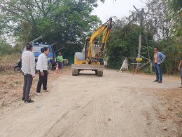 ลงพื้นที่ตรวจเยี่ยมโครงการก่อสร้างถนนคอนกรีตเสริมเหล็ก รหัสทางหลวงท้องถิ่น ลพ.ถ. 46025 สายทางบ้านหัวฝาย  บ้านปงชัย