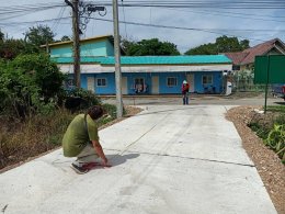 ลงพื้นที่ตรวจรับงานจากผู้รับจ้าง โครงการคอนกรีตเสริมเหล็ก ซอยตรงข้าม หอปูไข่ บ้านป่าซางน้อย ตำบลบ้านแป้น อำเภอเมือง จังหวัดลำพูน