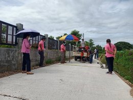 ลงพื้นที่ตรวจรับงานจากผู้รับจ้าง โครงการคอนกรีตเสริมเหล็ก ซอยตรงข้าม หอปูไข่ บ้านป่าซางน้อย ตำบลบ้านแป้น อำเภอเมือง จังหวัดลำพูน