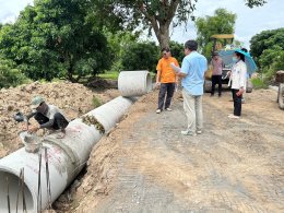 ลงพื้นที่ตรวจหน้างาน โครงการก่อสร้างถนนคอนกรีตเสริมเหล็กสายซอยข้างบ้านโกตา หมู่ที่ 2 บ้านสันมะกรูด