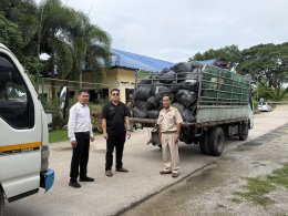 ตรวจสอบรถเก็บ ขน ขยะที่ได้รับการจ้างเหมาในเขตเทศบาลตำบลท่าเชียงทอง