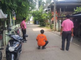  ลงพื้นสำรวจวัดระยะถนนเชื่อมต่อสะพานบ้านแม่ทาหลง-ท่าศาลา หมู่ 9 ตำบลบ้านแป้น จังหวัดลำพูน เพื่อนำโครงการเสนองบประมาณในปีต่อไป