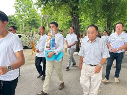 ร่วมพิธีถวายเทียนพรรษา ตามโครงถวายเทียนเข้าพรรษา ประจำปีงบประมาณ พ.ศ. 2568