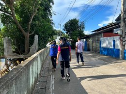 ร่วมลงพื้นที่สำรวจความเสียหายและเยี่ยมผู้ได้รับผลกระทบจากลำน้ำทาไหลกัดเซาะกำแพงบ้านเรือนราษฎร