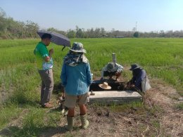 ลงพื้นที่สำรวจประตูระบายน้ำและจุดปล่อยน้ำโรงสูบน้ำด้วยพลังงานไฟฟ้า