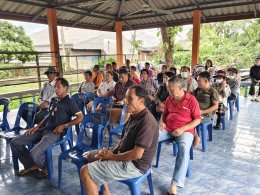 ลงพื้นที่เข้าร่วมประชุมประชาคมระดับหมู่บ้านเพื่อหารือและขอมติความเห็นชอบในการดำเนินการโครงการก่อสร้างระบบประปาขนาดใหญ่ หมู่ที่ บ้านแม่ทาหลง - ท่าศาลา