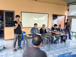 ลงพื้นที่เข้าร่วมประชุมประชาคมระดับหมู่บ้านเพื่อหารือและขอมติความเห็นชอบในการดำเนินการโครงการก่อสร้างระบบประปาขนาดใหญ่ หมู่ที่ บ้านแม่ทาหลง - ท่าศาลา