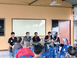 ลงพื้นที่เข้าร่วมประชุมประชาคมระดับหมู่บ้านเพื่อหารือและขอมติความเห็นชอบในการดำเนินการโครงการก่อสร้างระบบประปาขนาดใหญ่ หมู่ที่ บ้านแม่ทาหลง - ท่าศาลา