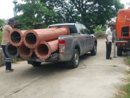 ติดตั้งเครื่องสูบน้ำขนาด 28000. ลิตร/นาที