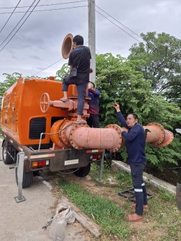 ติดตั้งเครื่องสูบน้ำขนาด 28000. ลิตร/นาที