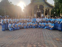 ต้อนรับและเดินขบวน ธรรมยาตราเดินเทศสันตรี (เดิน -เต้ด -สัน-ถี) ตามวิถีครูบาสู่บุคคลสำคัญของโลก