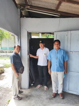 ลงพื้นที่สำรวจการปรับปรุงซ่อมแซมห้องเก็บของสุสาน ตามใบคำร้อง หมู่ที่ 4 บ้านสันมะโก ตำบลบ้านแป้น อำเภอเมือง จังหวัดลำพูน