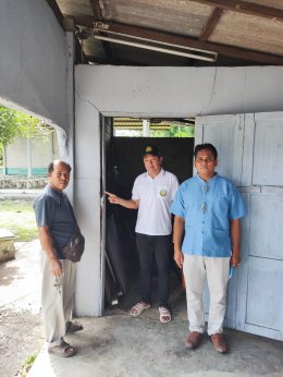 ลงพื้นที่สำรวจการปรับปรุงซ่อมแซมห้องเก็บของสุสาน ตามใบคำร้อง หมู่ที่ 4 บ้านสันมะโก ตำบลบ้านแป้น อำเภอเมือง จังหวัดลำพูน