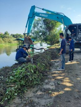 ลงพื้นที่ติดตามงานซ่อมแซมสถานีสูบน้ำด้วยพลังงานไฟฟ้าตามใบคำร้อง