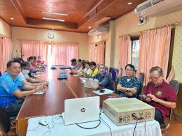 การประชุมผู้สมัครรับเลือกตั้งสมาชิกสภาเทศบาลและนายกเทศมนตรี ผ่านระบบ Zoom Meeting เพื่อชี้แจงข้อกฎหมาย ระเบียบ