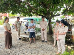 ลงพื้นที่ตรวจเยี่ยมให้กำลังใจและให้ความช่วยเหลือแก่ผู้ประสบอัคคี 