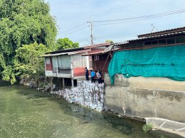 ลงพื้นที่ตรวจเยี่ยมหน้างานโครงการซ่อมแซมกำแพงบ้านเรือนราษฎรหมู่ที่9