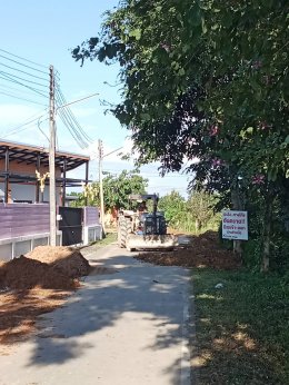  ลงพื้นที่ตรวจเยี่ยมหน้างานโครงการขยายไหล่ทาง ตามใบคำร้องขอ หมู่ที่ 1