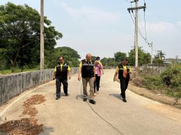 สำรวจพื้นที่ ที่จะดำเนินโครงการก่อสร้างถนนลาดยางแอสฟัลท์ติกคอนกรีต รหัสสายทางหลวงท้องถิ่น ลพ.ถ. 46062 สายทางบ้านแม่ทาหลง - ท่าศาลา หมู่ที่ 9