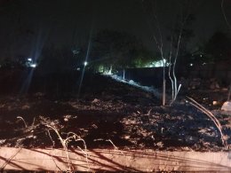 ลงพื้นที่ระงับเหตุเพลิงไหม้หญ้าแห้ง หมู่ที่ 1 บ้านป่าซางน้อย ตำบลบ้านแป้น อำเภอเมืองลำพูน จังหวัดลำพูน