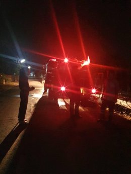 ลงพื้นที่ระงับเหตุเพลิงไหม้หญ้าแห้ง หมู่ที่ 1 บ้านป่าซางน้อย ตำบลบ้านแป้น อำเภอเมืองลำพูน จังหวัดลำพูน