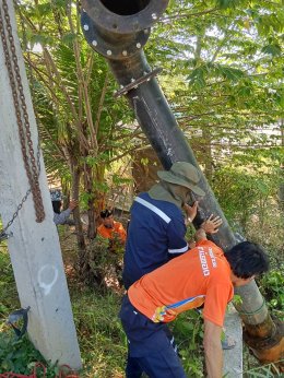 ลงพื้นที่ดำเนินการจัดเก็บอุปกรณ์และเครื่องสูบน้ำส่งคืนให้กับเทศบาลตำบลป่าซาง