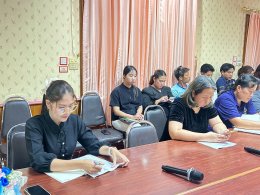 ร่วมประชุมชี้แจงการจัดสถานที่การรับใบประกาศนียบัตร โครงการพัฒนาศักยภาพผู้สูงอายุ