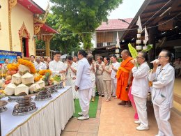 ร่วมงานบวงสรวง งานประเพณีใส่ขันดอกไม้บูชาอินทขิล เสาหลักเมืองป่าซาง