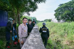 ลงพื้นที่ตรวจเยี่ยมการดำเนินการกำจัดวัชพืชในลำน้ำแม่ทา