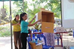 จัดฝึกอบรมให้ความรู้แก่คณะกรรมการประจำหน่วยเลือกตั้งสมาชิกสภาเทศบาลและนายกเทศมนตรีตำบลท่าเชียงทอง