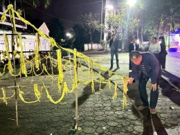 ลงพื้นที่ตรวจเยี่ยมกิจกรรมก่อเจดีย์ทราย และกิจกรรมทำซุ้มประตูป่า ทั้ง 4 หมู่บ้านในเขตพื้นที่เทศบาลตำบลท่าเชียงทอง 