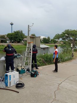 ติดตามความคืบหน้าโครงการติดตั้งกล้องวงจรปิด CCTV โดยลงพื้นที่สำรวจงานติดตั้งโครงการกล้องวงจรปิด CCTV 4 หมู่บ้านในเขตเทศบาลตำบลท่าเชียงทอง