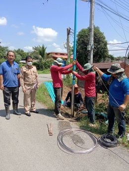 ลงพื้นที่สำรวจงานติดตั้งปั๊มสูบน้ำแบบจมเพื่อการเกษตร หมู่ที่2 บ้านสันมะกรูด ตำบลบ้านแป้น อำเภอเมือง จังหวัดลำพูน