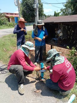 ลงพื้นที่สำรวจงานติดตั้งปั๊มสูบน้ำแบบจมเพื่อการเกษตร หมู่ที่2 บ้านสันมะกรูด ตำบลบ้านแป้น อำเภอเมือง จังหวัดลำพูน