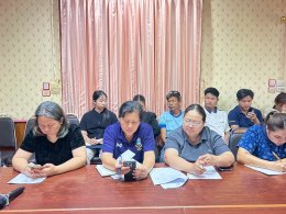 ร่วมประชุมชี้แจงการจัดสถานที่การรับใบประกาศนียบัตร โครงการพัฒนาศักยภาพผู้สูงอายุ