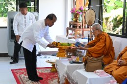 ทำบุญอาคารศูนย์พัฒนาคุณภาพชีวิต และส่งเสริมอาชีพผู้สูงอายุ เทศบาลตำบลท่าเชียงทอง (ศพอส.)
