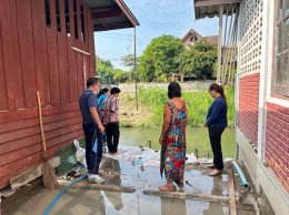 ลงพื้นที่ตรวจเยี่ยมหน้างานโครงการซ่อมแซมกำแพงบ้านเรือนราษฎรหมู่ที่9