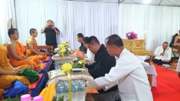 ร่วมฟังสวดพระธรรมเทศนา 1 กัณฑ์และสวดพระอภิธรรม ในงานบำเพ็ญกุศลพระราชทานเพลิงศพ พระครูโสภิต ศีลสังวร