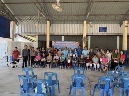  ลงพื้นที่ประชาคมอัตราค่าธรรมเนียมเกี่ยวกับการจัดการสิ่งปฏิกูลมูลฝอยและร่วมเปิดโครงการอบรมการพอกเข่าด้วยสมุนไพรสูตรร้อน