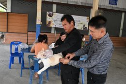 ออกให้บริการฉีดวัคซีนป้องกันโรคพิษสุนัขบ้า ให้กับสุนัขและแมว ณ บ้านป่าซางน้อย - หัวฝายหมู่ที่ 1 และ บ้านแม่ทาหลง - ท่าศาลา หมู่ที่ 9