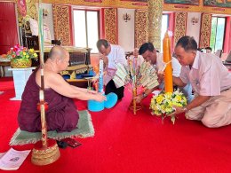 ร่วมพิธีถวายเทียนพรรษา ตามโครงถวายเทียนเข้าพรรษา ประจำปีงบประมาณ พ.ศ. 2568