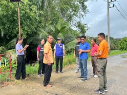 ลงพื้นที่เพื่อติดตามเฝ้าระวังสถานการณ์น้ำล้นตลิ่ง น้ำท่วมฉับพลัน และน้ำป่าไหลหลาก ในเขตเทศบาลตำบลท่าเชียงทอง
