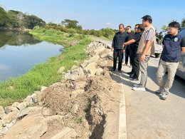 ลงพื้นที่ตรวจประตูกั้นน้ำบริเวณฝายสบตาที่ชำรุดและวางแผนการแก้ไขปัญหาให้กับเกษตรกรผู้ใช้น้ำจากลำน้ำกวงและลงพื้นที่ตรวจสอบลำเหมือง พนังกั้นน้ำ