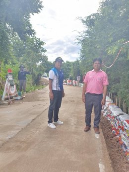 ลงพื้นที่ติดตามหน้างานโครงการขยายไหล่ทาง เขตติดต่อหมู่ 1และ หมู่ 4