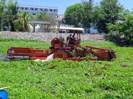 กิจกรรมจิตอาสาเดินหน้ากำจัดผักตบชวาและวัชพืชทางน้ำ ในลำน้ำแม่กวง (บริเวณ ด้านหลังโรงเรียนเฉลิมพระเกียรติ 48 พรรษา ในพระราชูปถัมภ์ฯ)