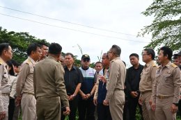 ลงพื้นที่ตรวจการดำเนินการกำจัดวัชพืชในลำน้ำแม่ทาเพื่อเตรียมความพร้อมป้องกันการเกิดอุทกภัย