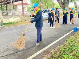 จัด"กิจกรรมปรับปรุงภูมิทัศน์ ตัดกิ่งไม้ที่บดบังทัศนะวิสัย จุดเสี่ยงอุบัติเหตุ ในเขตพื้นที่เทศบาลตำบลท่าเชียงทอง" ภายใต้การดำเนินโครงการเสริมสร้างศักยภาพชุมชนท้องถิ่น สร้างชีวิตวิถีใหม่ สู่อำเภอขับขี่ปลอดภัย