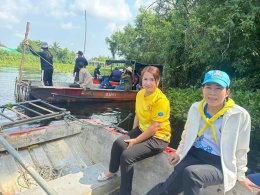 ลงพื้นที่ร่วมกันกำจัดผักตบชวาในแม่น้ำกวง