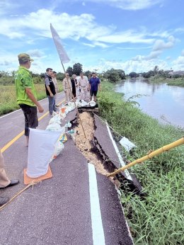 ลงพื้นที่สำรวจเพื่อขอรับการสนับสนุนงบประมาณโครงการก่อสร้างเขื่อนป้องกันตลิ่งเลียบริมน้ำกวง หมู่ที่ 2
